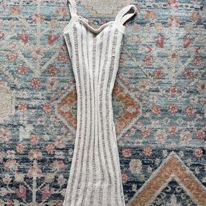NWT JLUXLABEL Ivory Knit Cable Midi Dress Sz medium